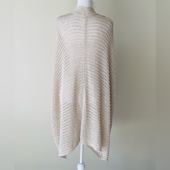 Max Studio Beige Open Weave Lightweight Cardigan NWT Size 2X - Picture 7 of 11